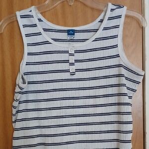 Old Navy White and Navy Striped Top